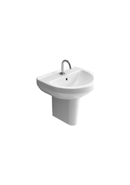 S50 Lavabo 55 Cm Orta Armatür Delikli Su Taşma Delikli