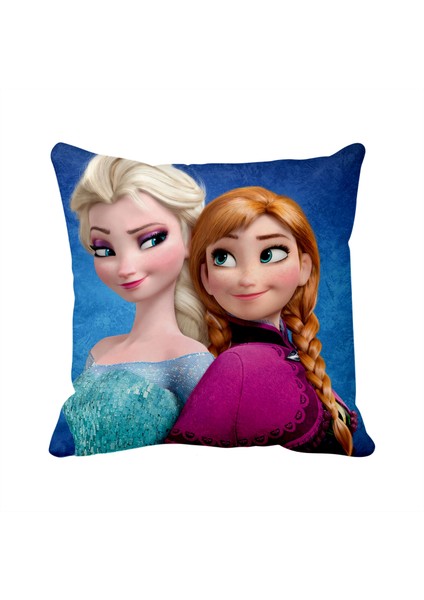 Frozen Karlar Ülkesi Elsa Anna Saten Yastık