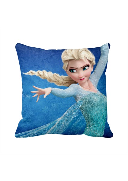 Frozen Karlar Ülkesi Elsa Büyü Saten Yastık