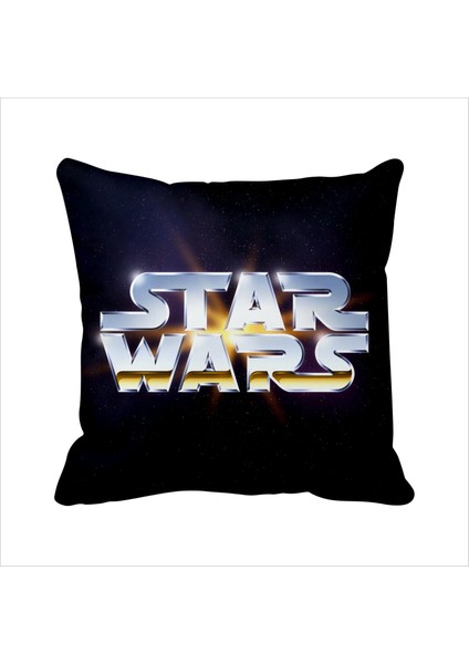Star Wars Logo Yastık Hediye Saten Yastık