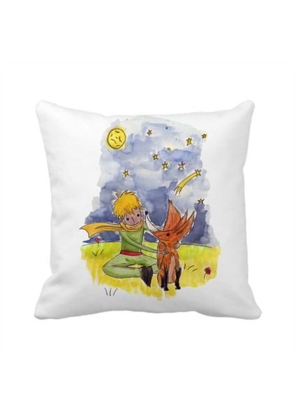 The Little Prince Küçük Presn Suluboya Saten Yastık