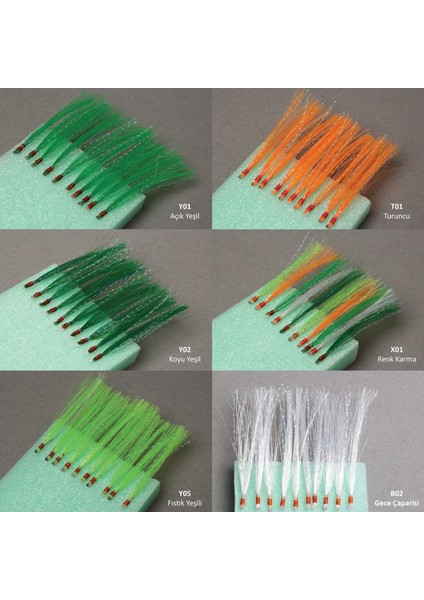 10x30 Organze Düğümsüz Kıyı Çaparisi 2li Paket Açık Yeşil - 11 No Siyah İğne modelleri