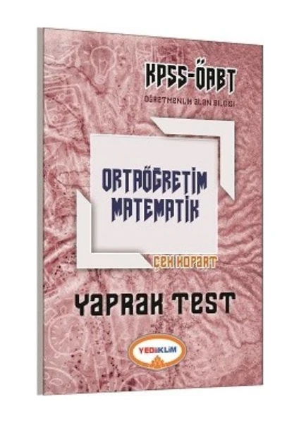 Yediiklim Yayınları KPSS ÖABT Ortaöğretim Matematik Yaprak Test