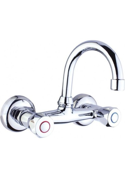 Duvardan Klasik Çevirmeli Evye(Lavabo) Bataryası