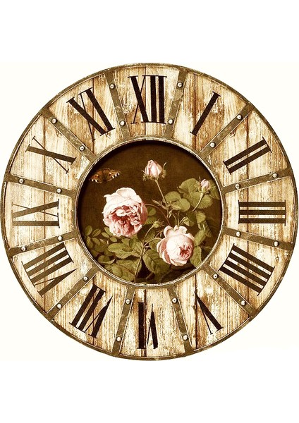 Ahşap Yuvarlak Duvar Saati