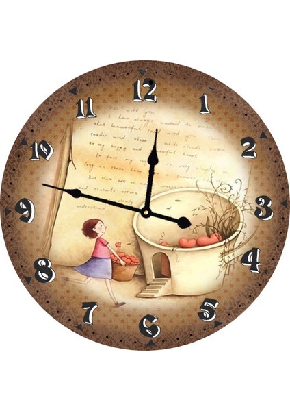 Ahşap Yuvarlak Duvar Saati