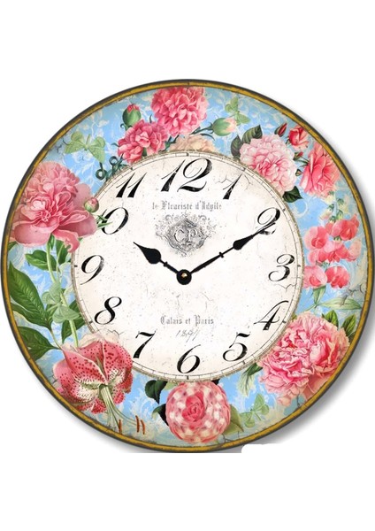 Ahşap Yuvarlak Duvar Saati