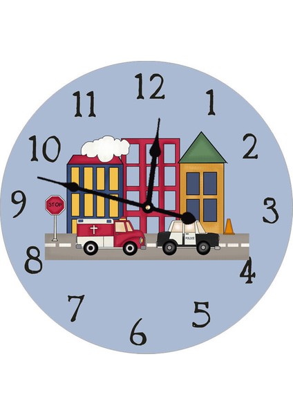 Ahşap Yuvarlak Duvar Saati