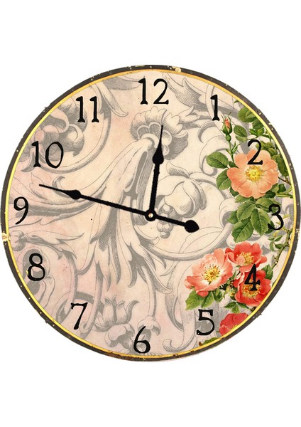 Ahşap Yuvarlak Duvar Saati