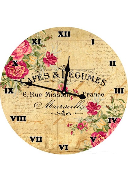 Ahşap Yuvarlak Duvar Saati