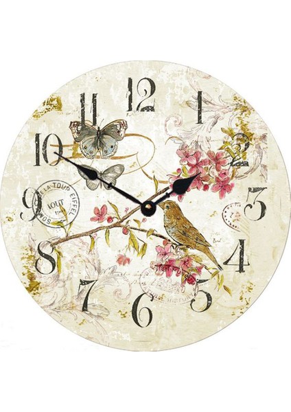 Ahşap Yuvarlak Duvar Saati