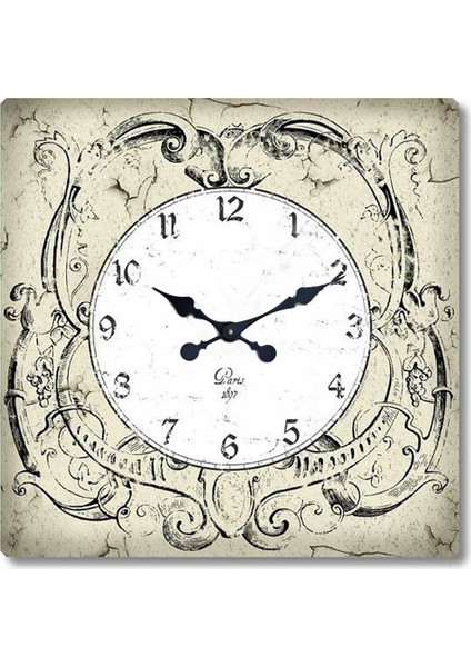 Ahşap Kare Duvar Saati