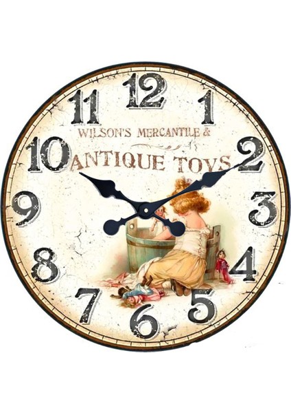 Ahşap Yuvarlak Duvar Saati