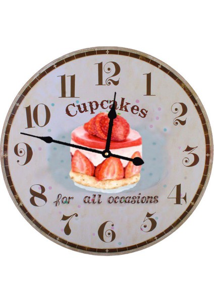 Ahşap Yuvarlak Duvar Saati