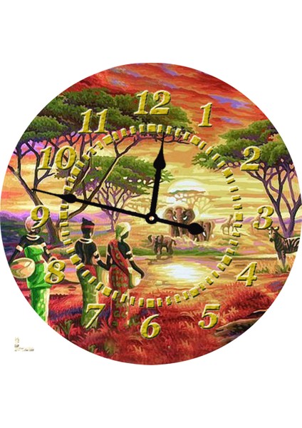 Ahşap Yuvarlak Duvar Saati