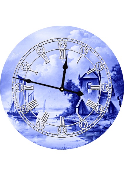 Ahşap Yuvarlak Duvar Saati