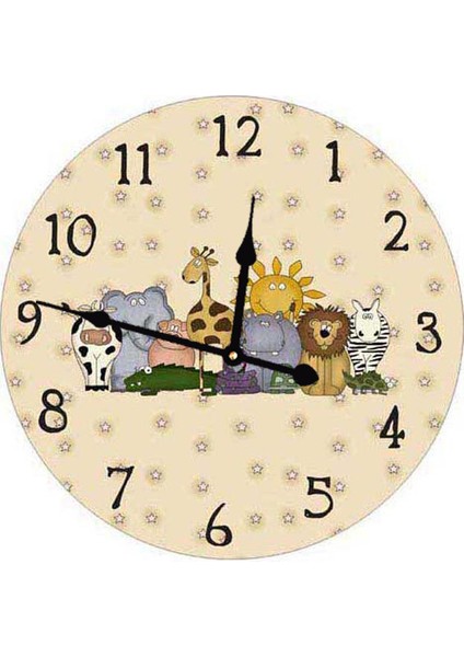 Ahşap Yuvarlak Duvar Saati