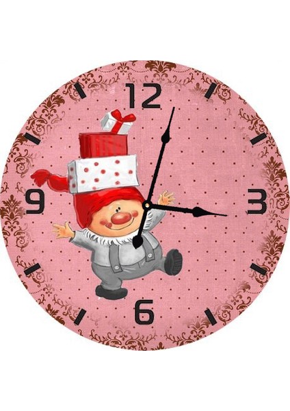 Ahşap Yuvarlak Çocuk Duvar Saati