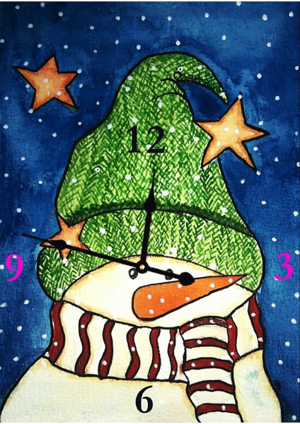 Ahşap Yuvarlak Çocuk Duvar Saati