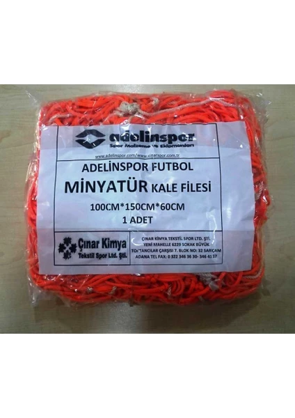 Minyatür Kale Filesi 100/150/60Cm 10*10 Göz 2,5 Mm Renkli İp