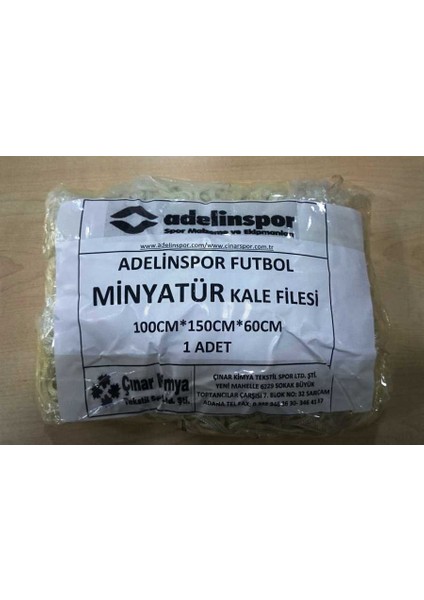 Minyatür Kale Filesi 100/150/60Cm 10*10 Göz 2,5 Mm Renkli İp