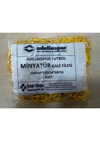 Minyatür Kale Filesi 100/150/60Cm 10*10 Göz 2,5 Mm Renkli İp