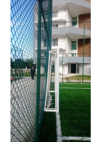 Futbol Kale Filesi 2,5 mm Kord İp 3,2*2,20*0,8 m , 12,5*12,5 Göz Genişliği Beyaz