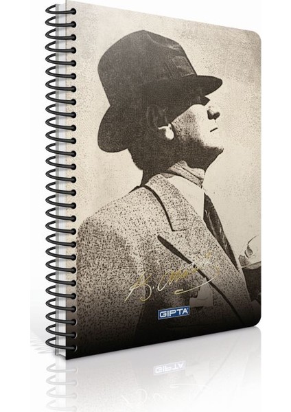 Atatürk Sp. Sert Kapak Defter A4 - 100 Yaprak Çizgili