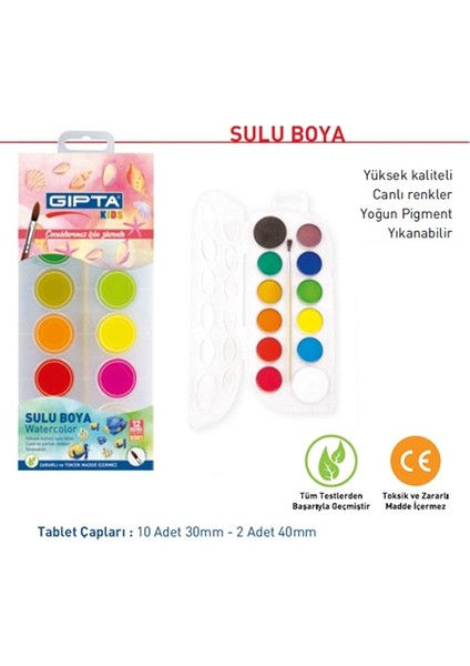 Sulu Boya 12 Renk