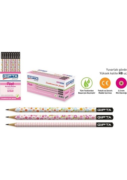 Pink Yuvarlak Kurşun Kalem (Adet)