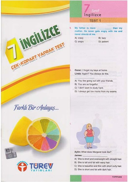 7.Sınıf İngilizce Çek Kopart
