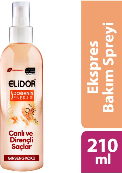 Express Saç Bakım Spreyi Canlı Ve Dirençli Saçlar 210 ml