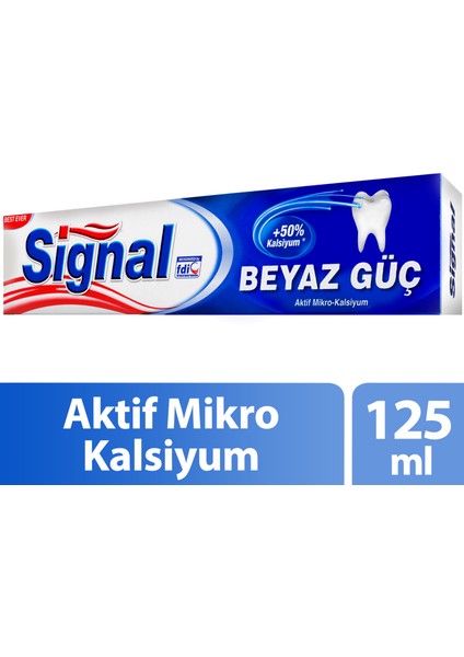 Beyaz Güç Diş Macunu Kalsiyum Ferahlığı 125 Ml