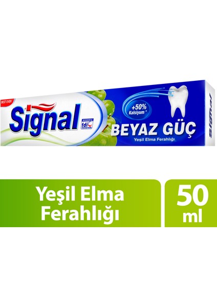 Diş Macunu Beyaz Güç Yeşil Elma Ferahlığı 50 ml