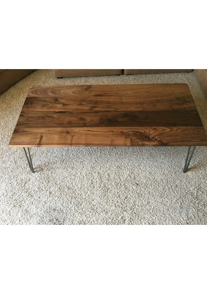 Doğal Ahşap Masif Ceviz Orta Sehpa