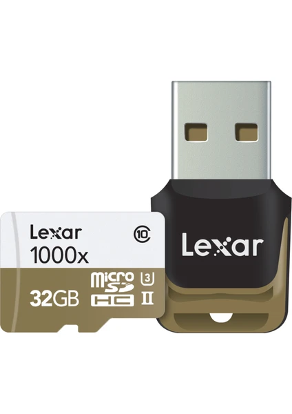 32GB 1000X MicroSDHC High Speed Hafıza Kartı + Reader Class10 U3 (LSDMI32GCBEU1000R)