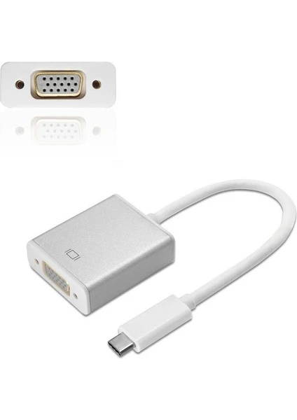 4694 USB 3.1 Type C to VGA Adaptör Çevirici 15 Pin