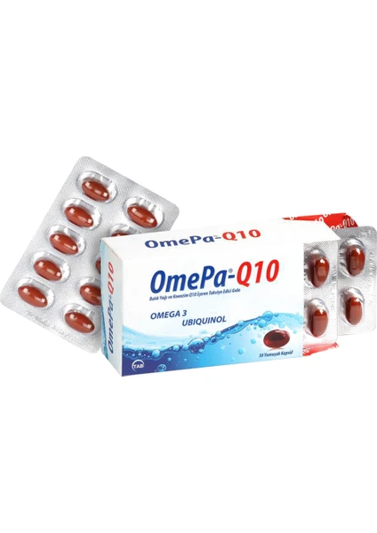 Tab İlaç Omepa-Q10 Omega3 Ubiquinol Balık Yağı 30 Kapsül