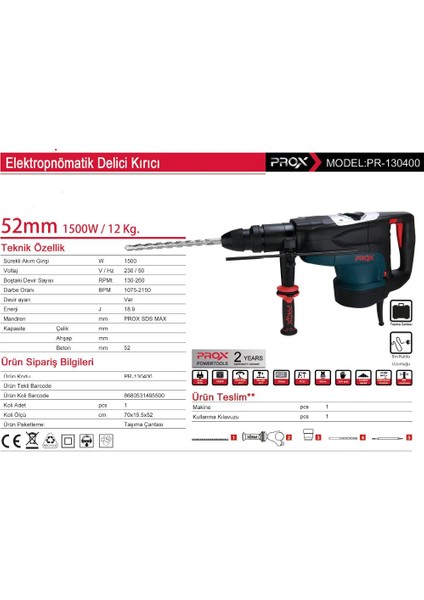 1500 Watt 52 Mm 18,9 Joul Kırıcı-Delici fiyatları