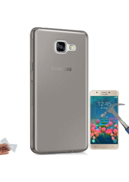 Teknoarea Samsung Galaxy J7 Prime A KaliteTam Korumalı Silikon Kılıf + Cam