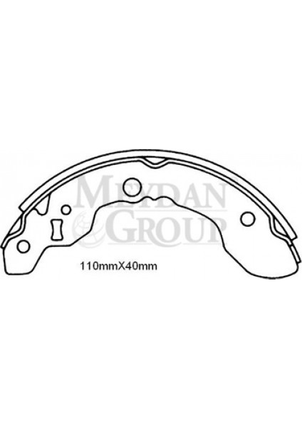 Suzuki Carry- 90/98 Arka Fren Pabucu (110X40) (Daiwa)