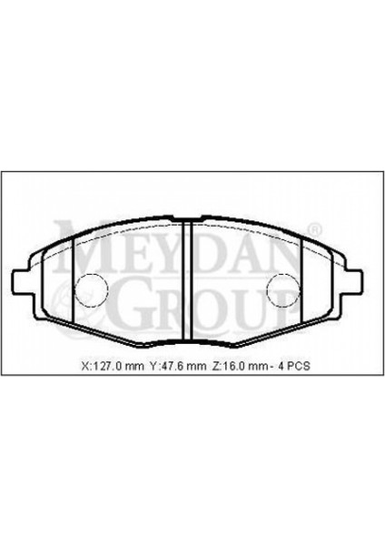 Daewoo Lanos- Sd/Hb- 97/00 Ön Fren Balatası (Disk) (127X47,6X16) (Daiwa)