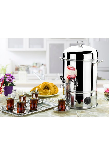 160 Bardak Endüstriyel Çay Otomatı (Metal Musluklu)