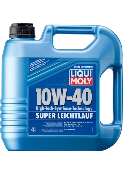 Liqui Moly Super Leichtlauf 10W-40 4 Litre Motor Yağı (Üretim Yılı: 2023)