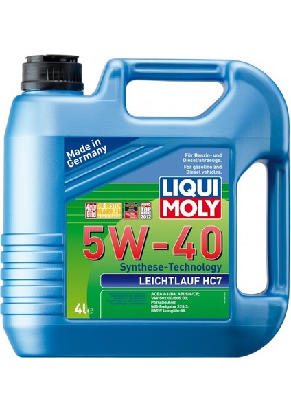 Liqui Moly Leichtlauf HC7 5W-40 4 Litre Motor Yağı (Üretim Yılı: 2024)