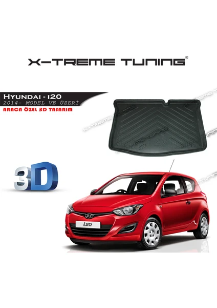 Xt Hyundai İ20 Makyajlı Bagaj Havuzu 3D Tasarım