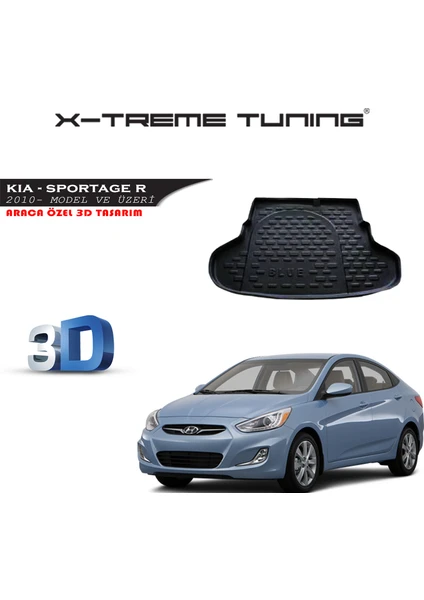 Xt Hyundai Accent Blue Bagaj Havuzu 3D Tasarım