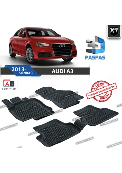 Xt Audi A3 8V 2013- Sonrası 3D Havuzlu Paspas