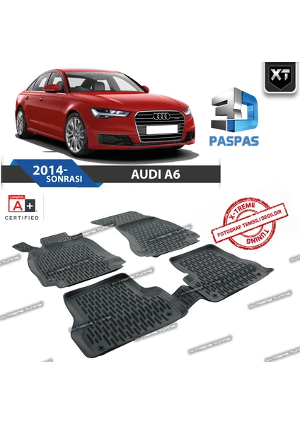 Xt Audi A6 C8 2014- Sonrası 3D Havuzlu Paspas