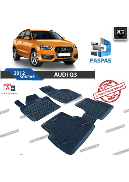 Xt Audi Q3 2012- Sonrası 3D Havuzlu Paspas